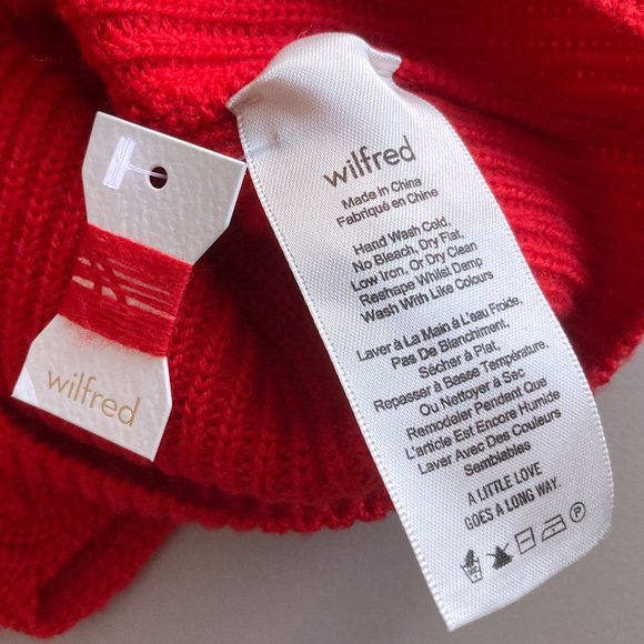 Wilfred Crop Durandal Sweater, Red Wool Sleeveless Funnel-Neck Knit Top, sx XS - Picture 10 of 11